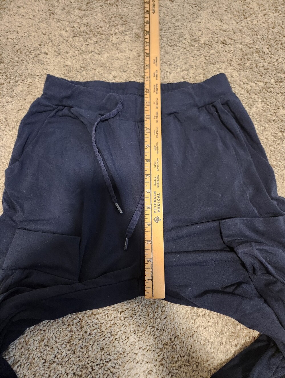Cozy Earth Brushed Bamboo Ultra-Soft Jogger Pant Size Medium In Navy Blue - Picture 7 of 8